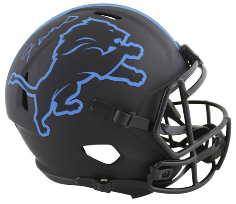 Lions Jameson Williams Signed Eclipse Full Size Speed Rep Helmet BAS Witnessed