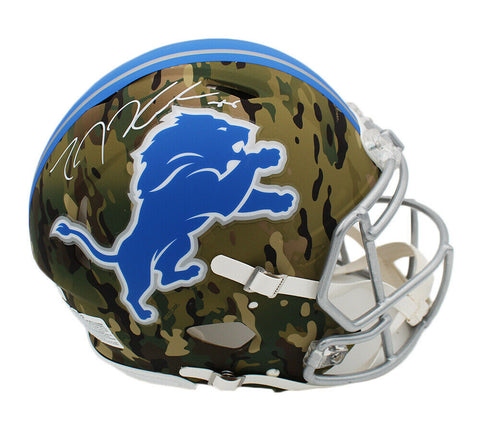 TJ Hockenson Signed Detroit Lions Speed Authentic Camo NFL Helmet