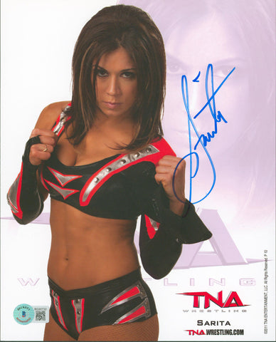 Sarita Authentic Signed 8x10 TNA Wrestling Promotional Photo BAS #BG90732
