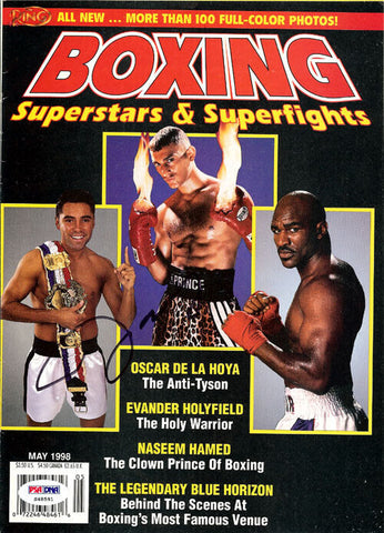 Oscar De La Hoya Autographed Signed The Ring Magazine Cover PSA/DNA #S48591