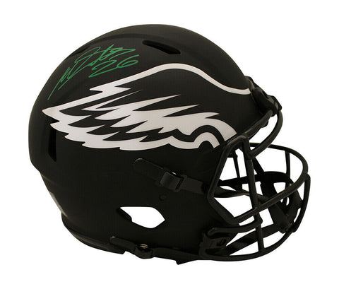 Miles Sanders Signed Philadelphia Eagles Authentic Eclipse Helmet Beckett 34943