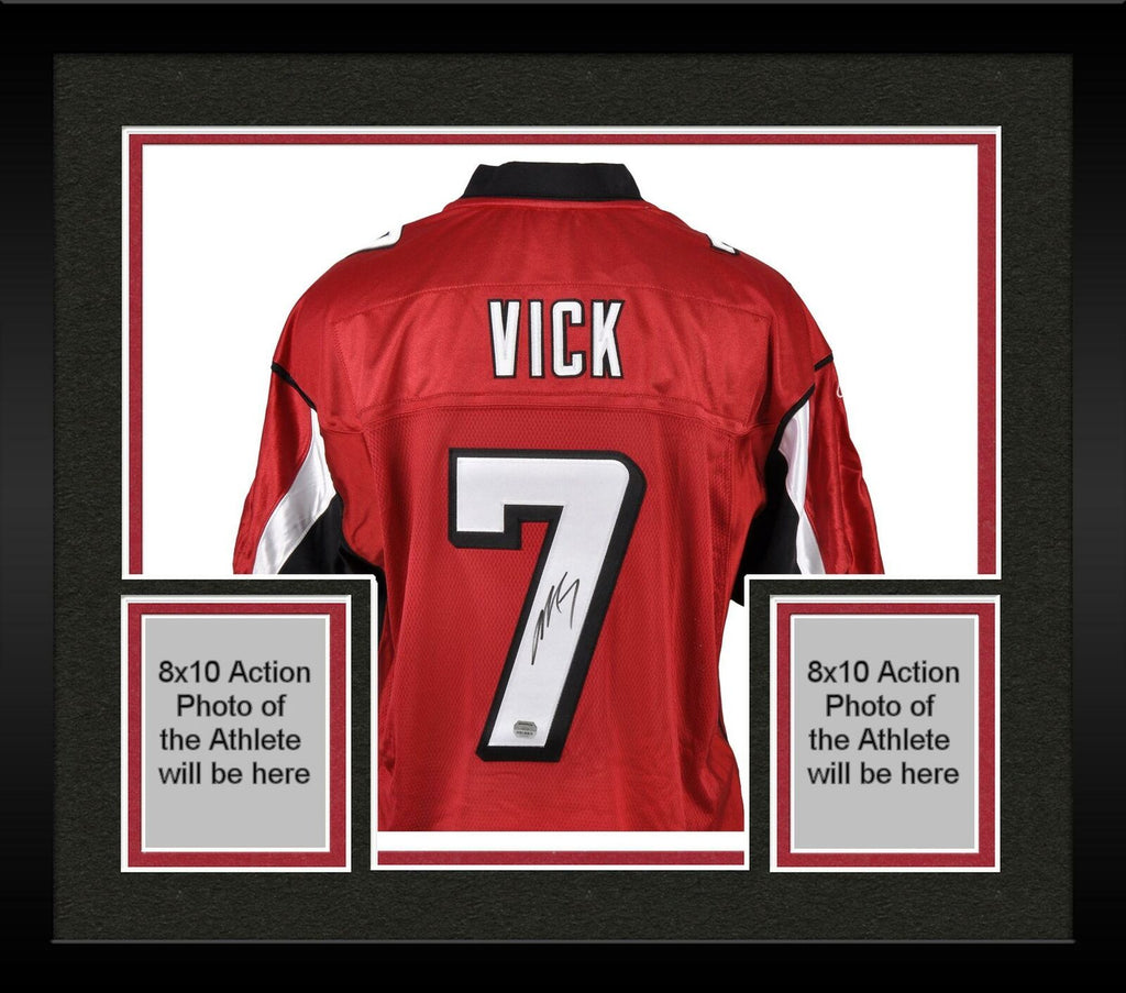 Framed Michael Vick Atlanta Falcons Autographed Reebok Red Jersey – Super  Sports Center