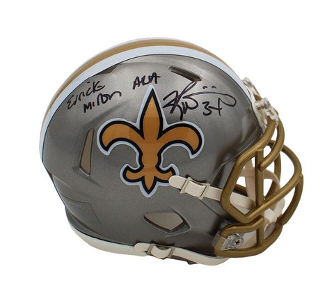 Ricky Williams New Orleans Saints Speed Flash Mini Helmet w/ "Errick Miron AKA"