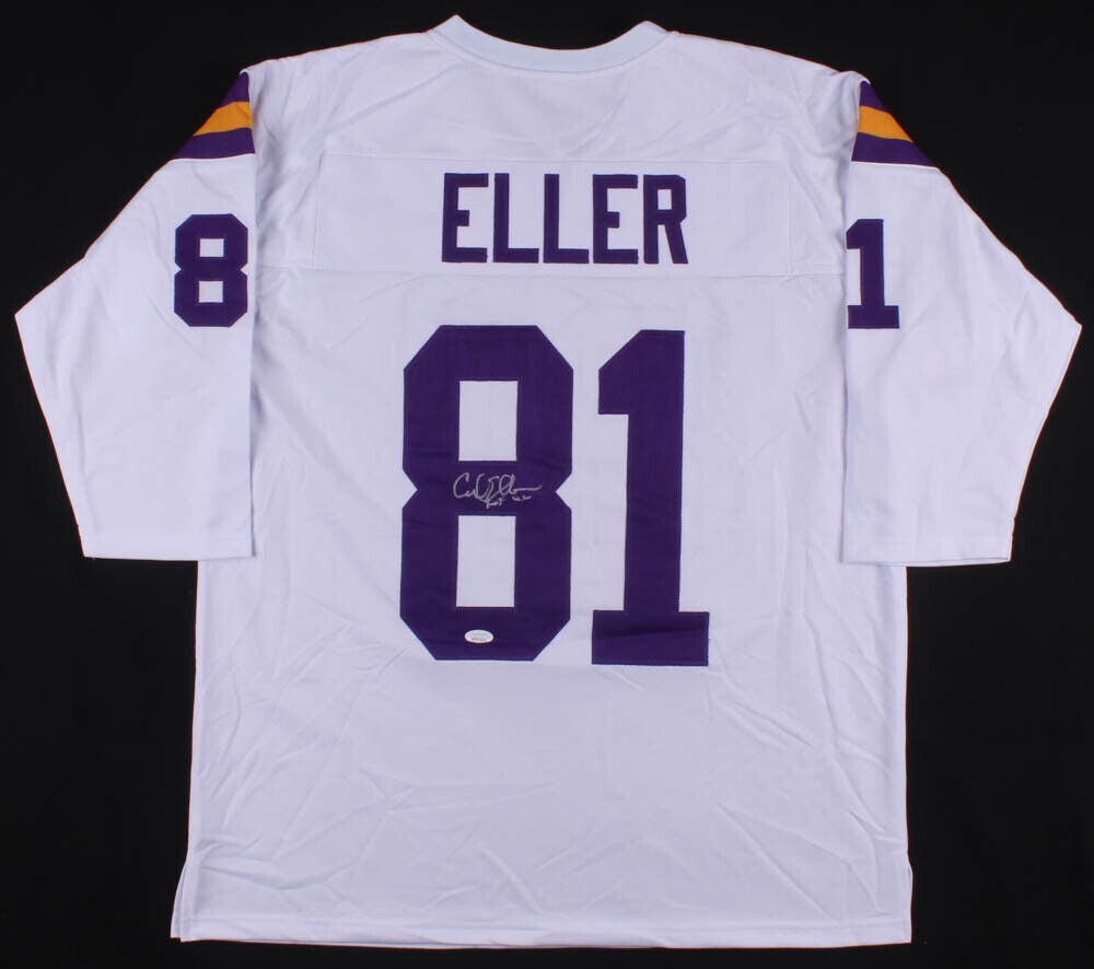 Carl Eller Signed Minnesota Vikings Throwback Jersey Inscribed HOF