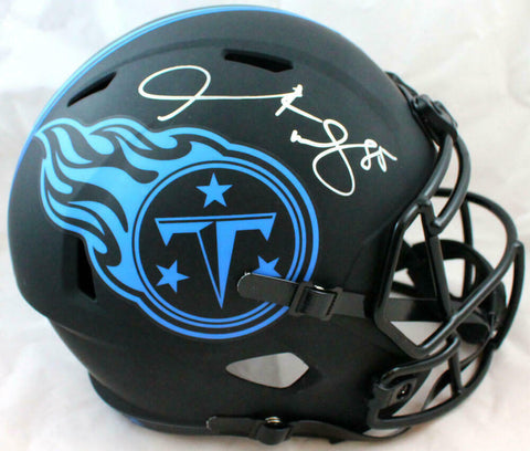 Derrick Mason Signed Tennessee Titans F/S Eclipse Speed Helmet- Beckett W Holo