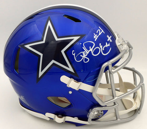 Ezekiel Elliott Autographed Cowboys Flash Full Size Auth Helmet Beckett WT81470