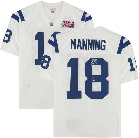 Peyton Manning Colts Signed Mitchell & Ness SuperBowl XLI Throwback Jersey w/Ins