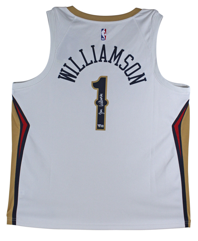 Zion Williamson Autographed New Orleans Pelicans White Nike Swingman Basketball Jersey Fanatics