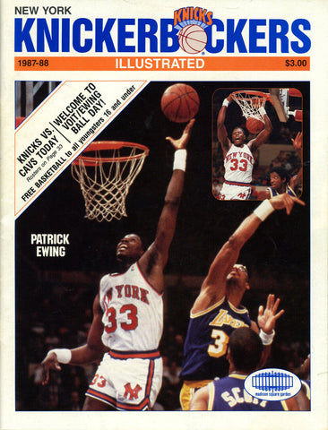1987-88 Knickerbockers Illustrated Magazine Patrick Ewing Cover 38272