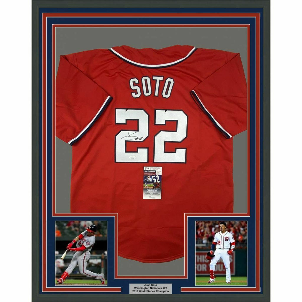 Framed Autographed/Signed Julio Rodriguez 33x42 Seattle White Baseball  Jersey JSA COA at 's Sports Collectibles Store