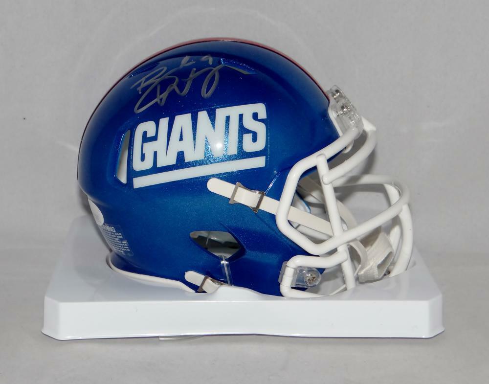 Brad Wing Autographed New York Giants Color Rush Mini Helmet *Silver- –  Super Sports Center
