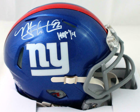 Michael Strahan Signed New York Giants Mini Helmet w/HOF - Beckett W Auth *White
