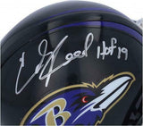 Ed Reed Baltimore Ravens Signed VSR4 Mini Helmet & "HOF 19" Insc