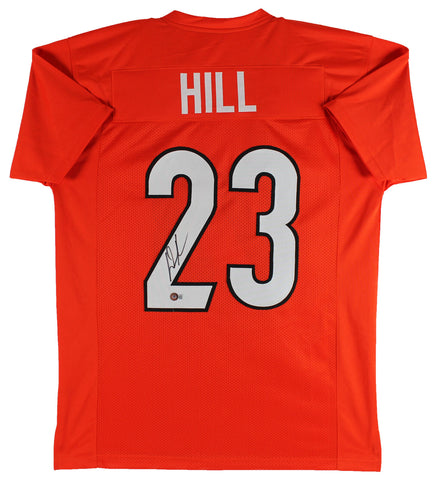 Daxton Hill Authentic Signed Orange Pro Style Jersey Autographed BAS Witnessed