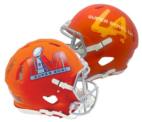 MATTHEW STAFFORD Autographed Rams Super Bowl LVI Authentic Speed Helmet FANATICS