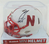Scott Frost Signed Nebraska Cornhuskers Speed Mini Helmet (Beckett Witness COA)