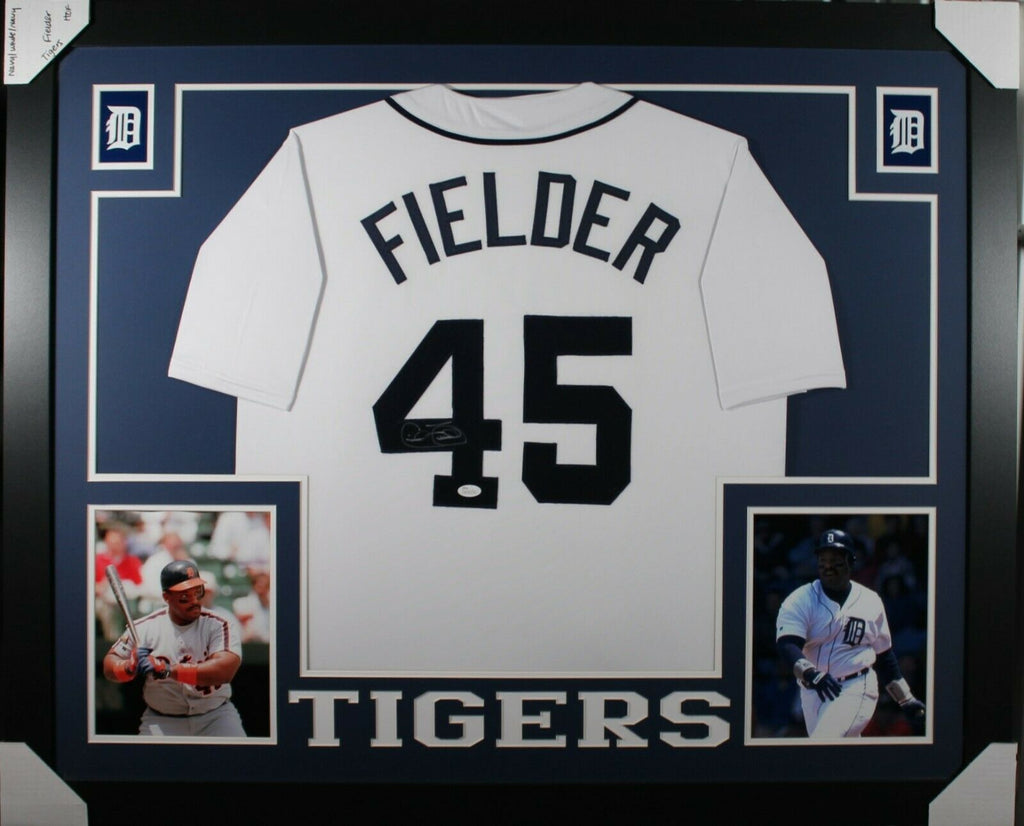 CECIL FIELDER (Tigers white SKYLINE) Signed Autographed Framed Jersey –  Super Sports Center