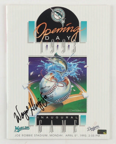 Wayne Huizenga Signed Florida Marlin 1993 Opening Day Inaugural Game Program COA