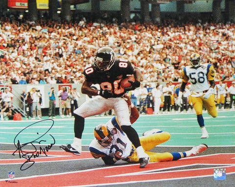 Andre Rison Signed Atlanta Falcons Endzone TD Catch 16x20 Photo w/Bad Moon - SS