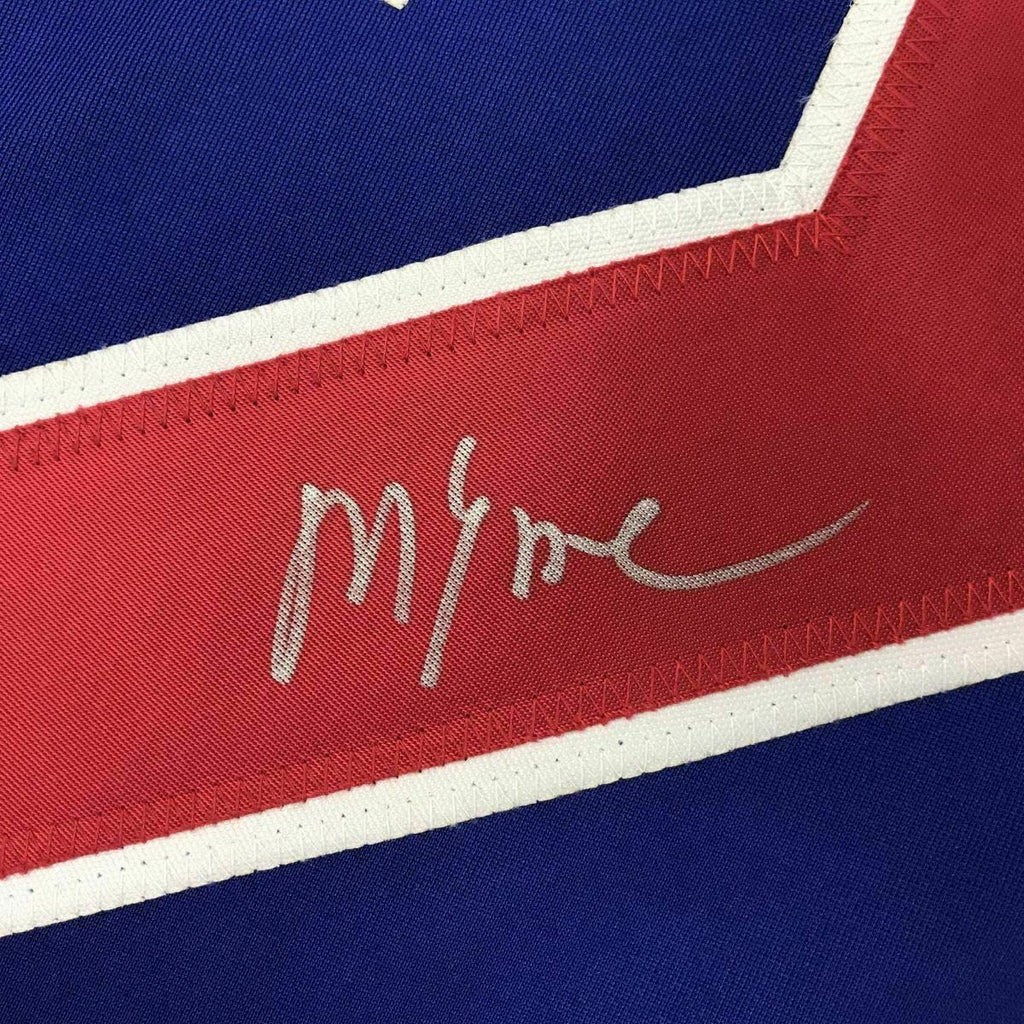 Mike Eruzione 1980 Team Usa Olympics Signed Blue Jersey Psa/dna