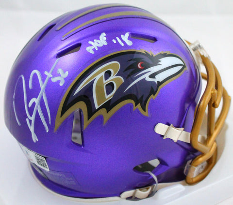 Ray Lewis Autographed Ravens Flash Speed Mini Helmet w/HOF-Beckett W Hologram