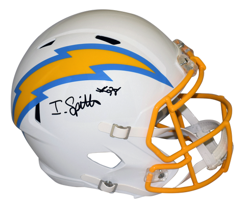 ISAIAH SPILLER SIGNED LOS ANGELES CHARGERS FULL SIZE SPEED HELMET BECKETT