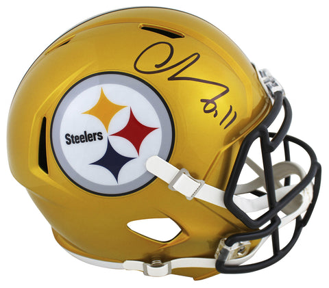 Steelers Chase Claypool Signed Flash Full Size Speed Rep Helmet BAS Witnessed