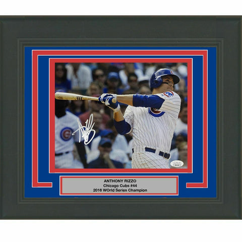 FRAMED Autographed/Signed ANTHONY RIZZO Chicago Cubs 8x10 Baseball Photo JSA COA
