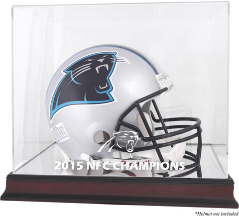 Carolina Panthers 2015 NFC Conference Champs Logo Helmet w/Display Case