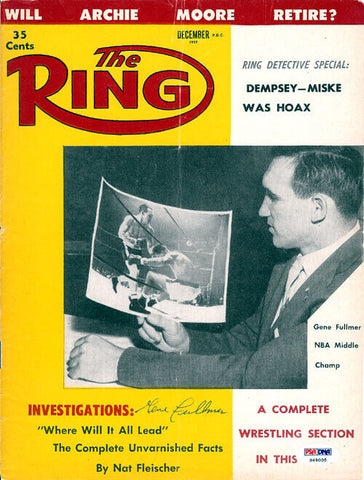 Gene Fullmer Autographed Signed The Ring Magazine Cover PSA/DNA #S49005