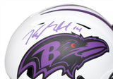 Kyle Hamilton Autographed Baltimore Ravens Lunar Speed Mini Helmet JSA 38916
