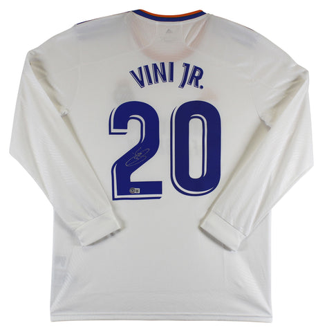 Real Madrid Vincius Vini Jr. Authentic Signed White Adidas Jersey BAS