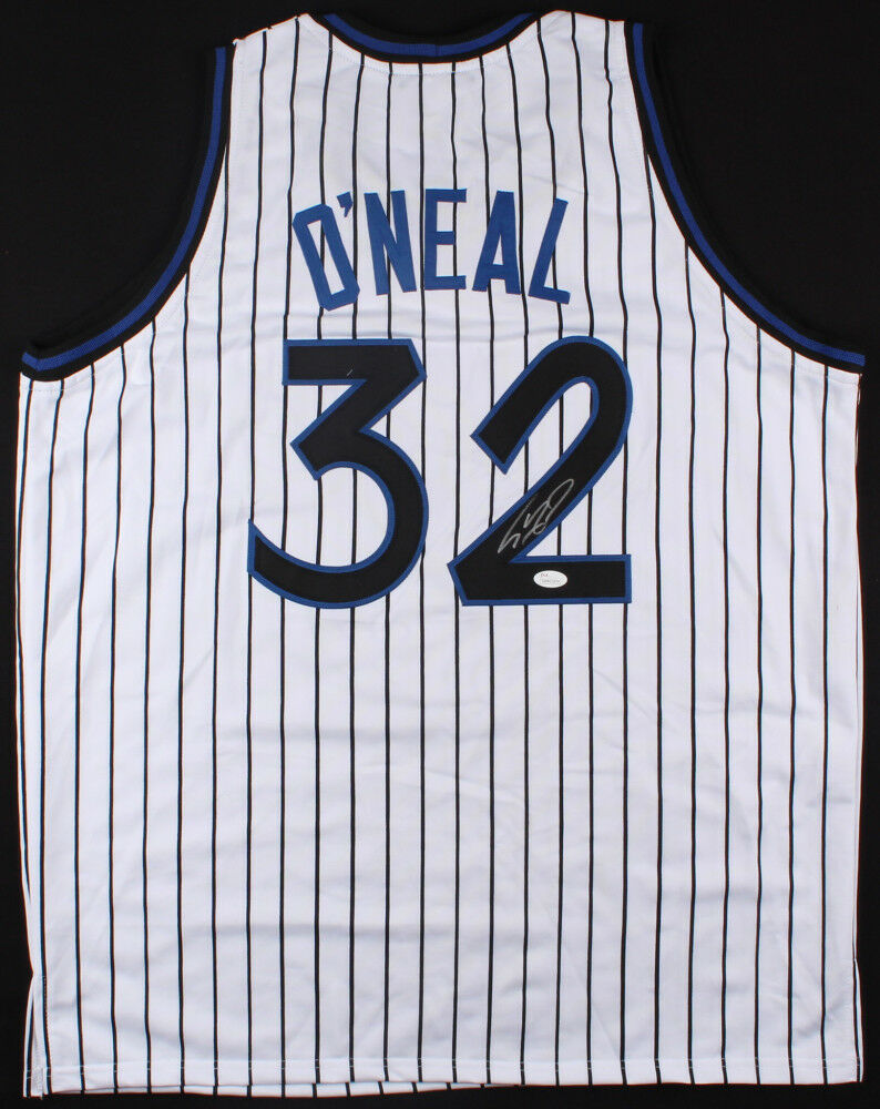 Shaquille O'Neal Autographed Orlando Magic Blue Custom Jersey