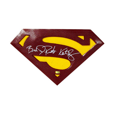 Brandon Routh and Kate Bosworth Autographed Superman Returns Superman Emblem