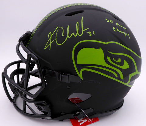 Kam Chancellor Auto Seahawks Eclipse Full Size Auth Helmet (Signed 2x) 98094