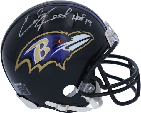 Ed Reed Baltimore Ravens Signed VSR4 Mini Helmet & "HOF 19" Insc