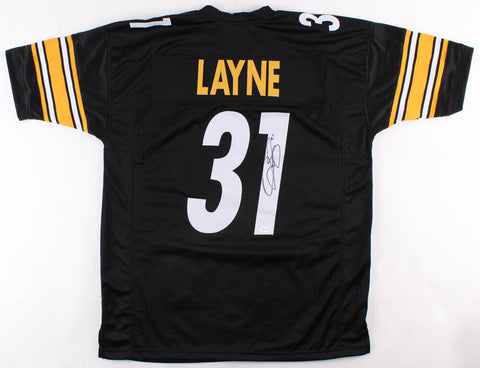 Justin Layne Signed Pittsburgh Steelers Jersey (TSE Hologram) 2019 3rd Rd Pick