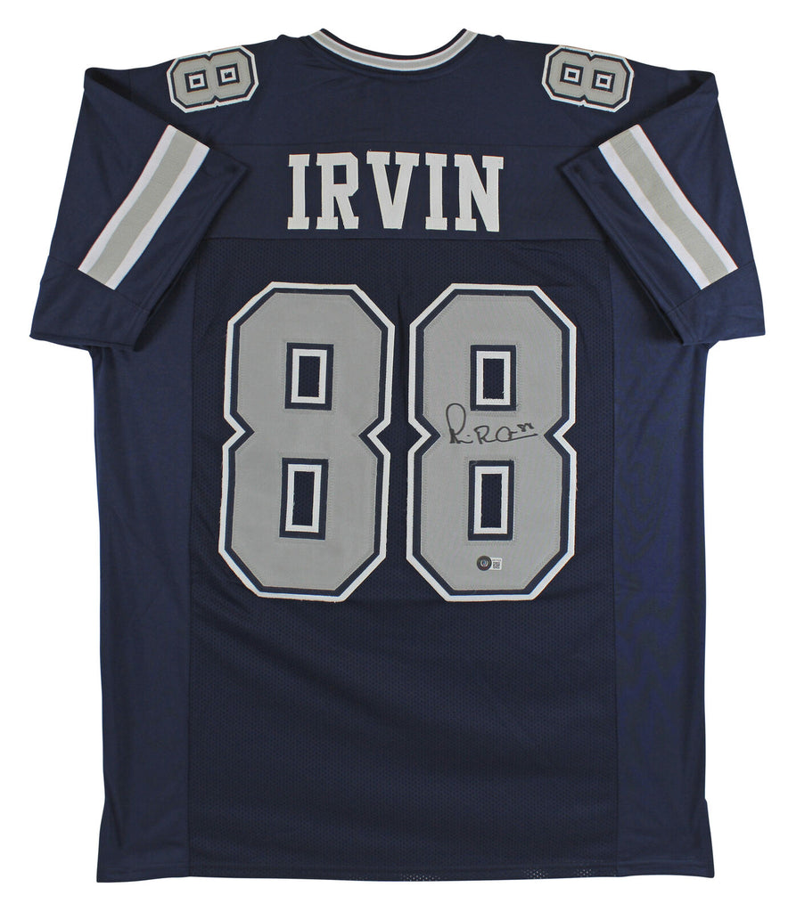 Cowboys Michael Irvin Signed Navy Blue Pro Style Jersey w/ Grey #s BAS –  Super Sports Center