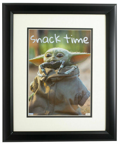 Baby Yoda The Mandalorian Framed 8x10 Snack Time Photo