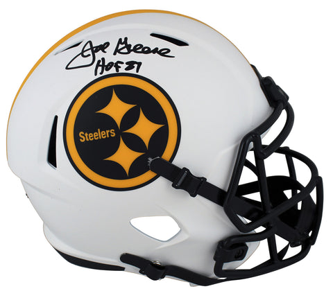 Steelers Joe Greene "HOF 87" Signed Lunar Full Size Speed Rep Helmet BAS Witness