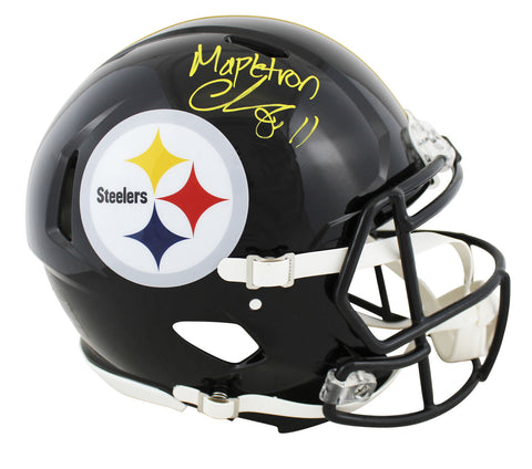 Steelers Chase Claypool Mapletron Signed Full Size Speed Proline Helmet BAS Wit