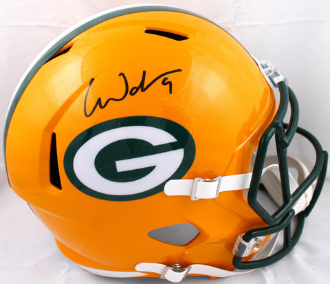 Christian Watson Autographed Green Bay Packers F/S Speed Helmet-Beckett W Holo