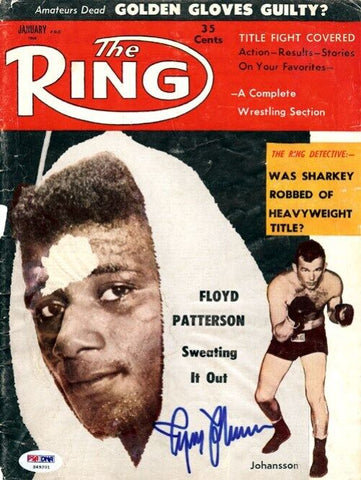 Ingemar Johansson Autographed Signed The Ring Magazine Cover PSA/DNA #S49201