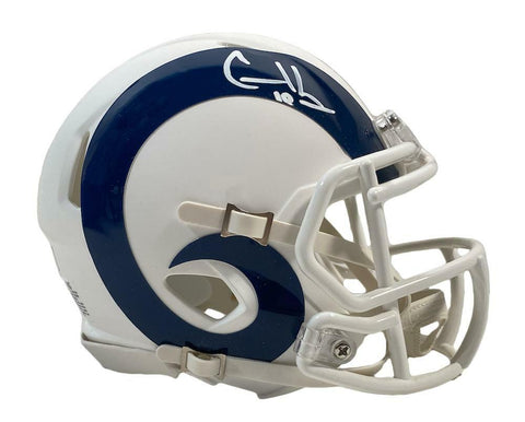 COOPER KUPP Autographed Los Angeles Rams White Matte Speed Mini Helmet FANATICS
