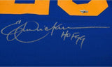 FRMD Eric Dickerson Rams Signed 85 Throwback Mitchell & Ness Jersey "HOF 99" Ins