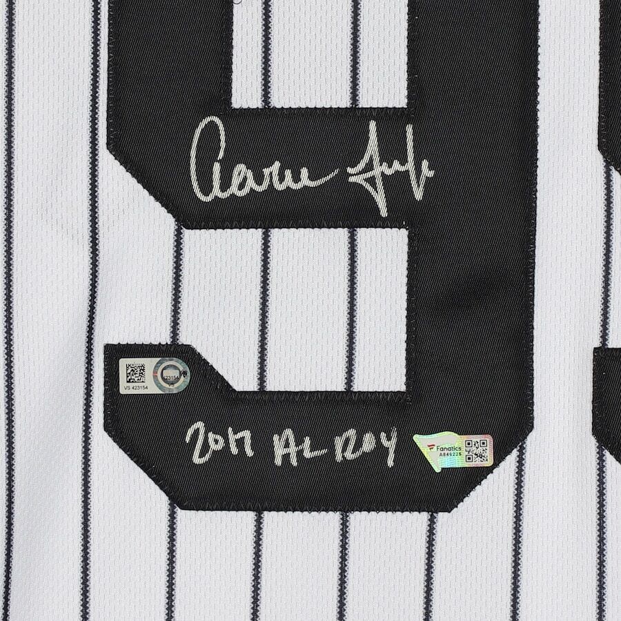 AARON JUDGE Autographed 2017 AL ROY Yankees Authentic Home