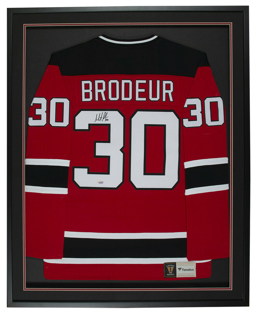 Martin Brodeur New Jersey Devils Autographed Red Fanatics Breakaway Jersey  with HOF 18 Inscription