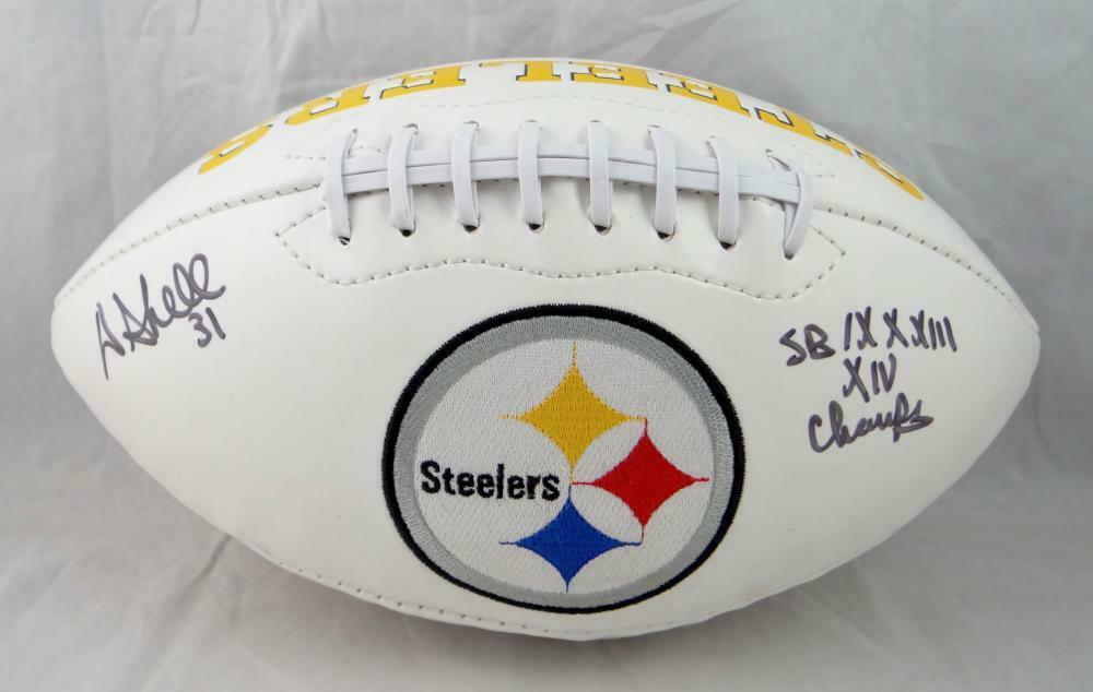 Donnie Shell Autographed Pittsburgh Steelers Logo Football- The