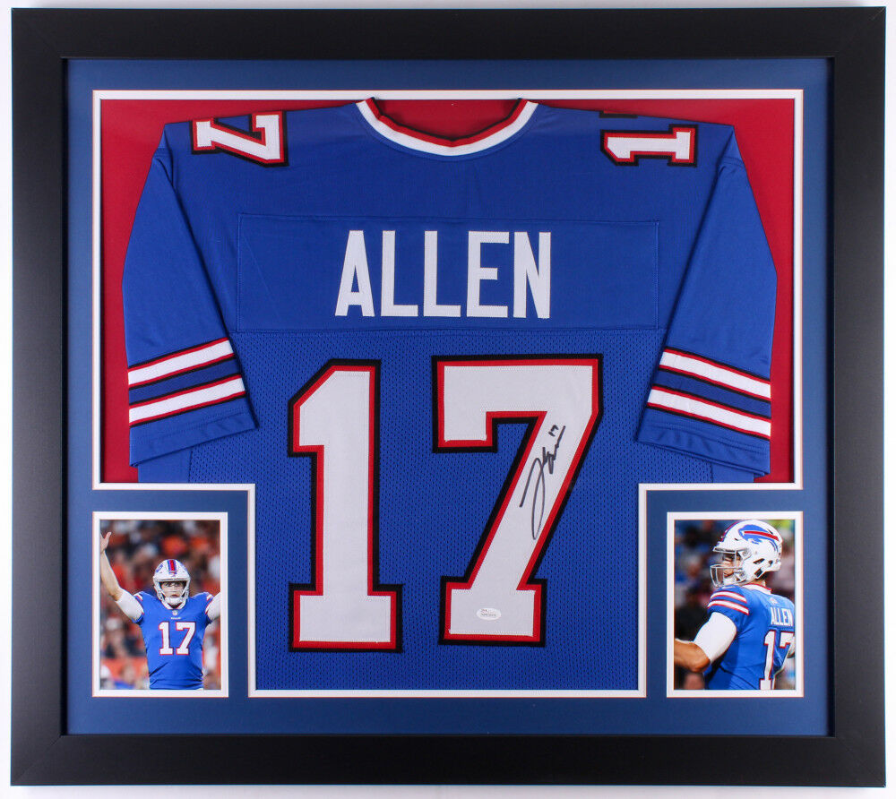Josh Allen Signed Buffalo Bills 31x35 Custom Framed Jersey (JSA COA) R –  Super Sports Center