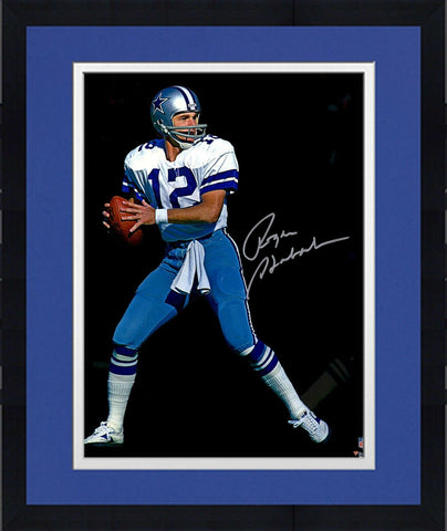 Framed Roger Staubach Dallas Cowboys Autographed 11" x 14" Spotlight Photograph